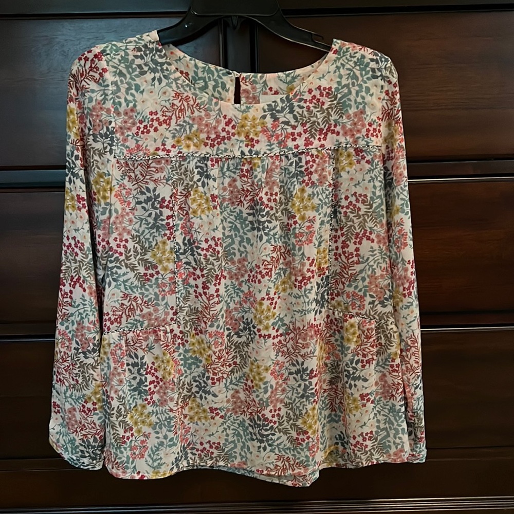 Floral sheer blouse